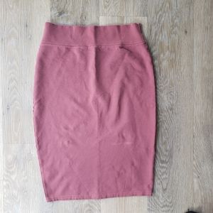 Dark Pink Body Con Pencil Skirt